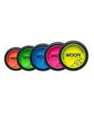 Moon Glow Neon UV Pigment - Orange/Yellow Cosmetic Powder for Eyes & Body | 5 Pieces - Buy Online on GoSupps.com