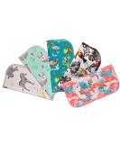Set of 5 Zoological Wildlife Printed Flannel Little Wipes - 1 Ply, 8x8 Inches - Buy Online on GoSupps.com
