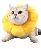 Adjustable Soft Cat Collar | Leak Protection & Comfort - Sunflower Design (8-25cm) - Buy Online on GoSupps.com