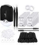 Honoson Eyelash Extension Supplies Kit with USB Air Conditioning Blower, Tweezers, Disposable Mascara, Glue Ring Holder, Tapes, and Under Eye Gel Pads - Buy Online on GoSupps.com