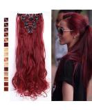 S-noilite 24 Ombre Clip-in Hair Extensions | 8pcs Dark Red Dip Dye Long Hair Full-Head Coverage - Shop Now! - Buy Online on GoSupps.com