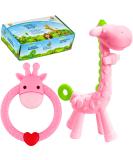 Ritalia Cooling Teething Ring for Babies - Natural Pink Teething Relief for Toddlers - Buy Online on GoSupps.com
