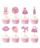Princess Cupcake Toppers 24 PCS Pink Glitter Girls Cupcake Toppers Princess Party Decorations Cupcake Picks for Wedding Bridal Shower Girls Birthday Party Cake Decorations Supplies - Buy Online on GoSupps.com
