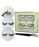 2R Studio Reusable Self-Adhesive Eyelashes - Pre-Glued Natural Look No Glue Needed Extra Adhesive Strips & Tweezers - Buy Online on GoSupps.com