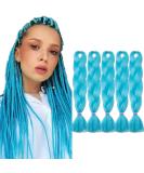 Tess Braids Extensions Blue 60 cm - 5 Pack Jumbo Kanecalon Hair Extensions for Box Braids | 100g Bundle - Buy Online on GoSupps.com