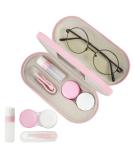 Buy E-Pink Double Sided Eyeglass & Contact Lens Case - 2 in 1 Portable Durable & Multifunctional for International Shipping - Buy Online on GoSupps.com