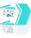 24-Pack Turquoise Zippered Pill Pouch Bags | Reusable Translucent Medicine Organizers for Travel | Self-Sealing Storage Solution for Pills - Buy Online on GoSupps.com