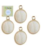 Zenidoo Exfoliating Loofah Sponge Face Pads - 4 Pack Natural Facial Scrub Pad for Men and Women - Large Size Brown - Buy Online on GoSupps.com