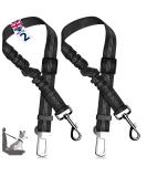 2 Dog Seat Belts For Cars UK - Dog Car Harness - Dog Seat Belt - Cats & Other Pets - Safety Harness With Adjustable Elastic Leads - Black - Buy Online on GoSupps.com