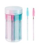 100PCS Crystal Mascara Wands - Disposable Eyelash & Eyebrow Spoolie Brush (Blue) - Buy Online on GoSupps.com