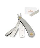 VIKINGS BLADE Single Edge Straight Razor with 50 Swedish Steel Blades | Classic Barber Shavette - Eco-Friendly & Reusable - Buy Online on GoSupps.com