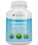 Potassium Chloride 99mg Supplement - 365 Tablets | 1 Year Supply | Supports Healthy Blood Pressure & Muscle Function | Vegetarian | Non GMO - Buy Online on GoSupps.com