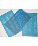 Stencil Bundle Pack - Easy Border Assortment for Quilting - Swirl, Sashing, Ribbon Candy Design - Free Motion Domestic & Long-Arm Machine Use - Buy Online on GoSupps.com