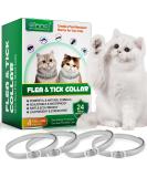 Qlige tick flea band cat flea collar for cats 4PCs effective protection protection against skin allergies soft and convenient adjustable waterproof for all cats. - Buy Online on GoSupps.com