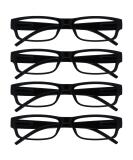 The Reading Glasses Company Black Lightweight Comfortable Readers Value 4 Pack Designer Style Mens Womens UVR4PK032 +3.50 +3.50 Magnification (Pack of 1) Black - Buy Online on GoSupps.com