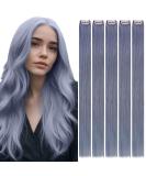 Runature 50cm Light Blue Clip-in Extensions - Real Hair 5pcs 25g Smooth & Stylish - Buy Online on GoSupps.com