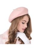 Gllutt Women Wool Beret Hat - French Style Pink Beret for Chic, Classic Look - Buy Online on GoSupps.com