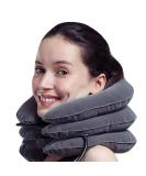 Medized inflatable cervical Neck Traction Device improve spine alignment reduce neck pain cervical collar adjustable gray color - Buy Online on GoSupps.com