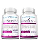 Approved Science Menoprin Menopause Support - Protykin Black Cohosh - 60 Capsules - Vegan Formula - Day & Night Relief - 2 Bottles - Buy Online on GoSupps.com