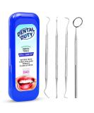Dental Hygiene Kit - Stainless Steel Calculus & Plaque Remover Set for Teeth Cleaning - Dentist Approved Dental Tools - Blue - Buy Online on GoSupps.com
