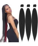 Buy Xusuperb Lang Anti-Stretchy Braid - 30 Pre-Stretched Black Kanekalon Hair Extensions (3 Pack) - Soft Knotless Yaki-Texture Braids - Perfect for Easy Braiding (Color 1B) - Buy Online on GoSupps.com