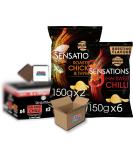 4X Walkers Sensations Thai Sweet Chilli Crisps & 2X Sensations Roast Chicken & Thyme Thick Cut Premium Potato Crisps Sharing Bag (Total: 6x150g) Boxed Treatz - Buy Online on GoSupps.com