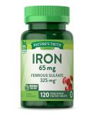 Nature's Truth Iron 65 mg - 120 Coated Tablets | Supports Energy & Wellness - Buy Online on GoSupps.com