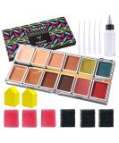 Shop Alcohol Activated Makeup Palette for FX Makeup - 12 Base Colors & Sponge Cleaning Accessories - Buy Online on GoSupps.com