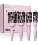 Round Brush Set for Women - Luxury Hair Brushes - Blowout Round Barrel Hairbrush for Blow Drying - Eco Sustainable Gift by Lily England (Pink) - Buy Online on GoSupps.com