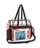 Clear Bag Stadium Approved, Lightweight Waterproof Roomy Clear Tote Bag, See Through Transparent Clear Bag 12x6x12 Black - Buy Online on GoSupps.com