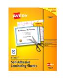 Avery 73601 Self-Adhesive Laminating Sheets, 9 x 12 Inch, Permanent Adhesive, 50 Clear Laminating Sheets 50 Sheets Regular - Buy Online on GoSupps.com