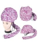 Locsanity Dreadlock Bonnet Dryer Attachment - Quick Drying Cap, Black/Purple (Purple Animal) - Buy Online on GoSupps.com