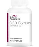 Bariatric Advantage B-50 Complex with Active B12 High Potency Supplement Containing All Essential B Vitamins with Choline Inositol and PABA - 180 Count 180 Count (Pack of 1) - Buy Online on GoSupps.com