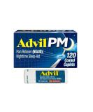 Advil PM Pain Reliever & Sleep Aid - Ibuprofen & Diphenhydramine Citrate - 120 Coated Caplets - Fast Pain Relief & Nighttime Sleep Solution - Buy Online on GoSupps.com