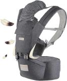 YIYUNBEBE Baby Carrier Newborns to Toddler 7-45 lbs All Seasons Foldable Baby Carriers Front and Back with Hip Seat Lumbar Support for Outdoor Hiking(Dark Grey) - Buy Online on GoSupps.com