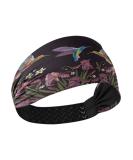 Womens Sports Headbands - Breathable Elastic Hair Bands for Quick Dry - Hummingbird Flower Design - Buy Online on GoSupps.com