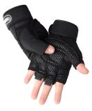 SUJAYU Workout Gloves for Men - Wrist Wraps Lifting Gloves for Gym & Fitness - Full Palm Protection - Black, Large - Buy Online on GoSupps.com