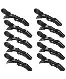 12 Professional Black Hair Clips for Women - Durable Plastic Hairdresser Clamps & Combi-Clips for Styling | International Shipping Available - Buy Online on GoSupps.com