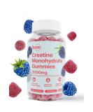 Creatine Monohydrate Gummies 2000mg - Sour Blue Raspberry Chewable for Muscle Strength & Energy Boost | High Purity Pre-Workout Supplement for Men & Women - 60 Count - Buy Online on GoSupps.com