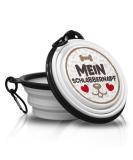My SCHLABBERNAPF - Foldable Portable Pet Bowl with Carabiner | Travel-Friendly Drinking & Food Bowl for Dogs and Cats - Buy Online on GoSupps.com