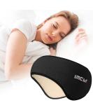 Comfortable 2-in-1 Sleep Mask & Earmuffs | Adjustable Eye Mask for Side Sleepers | Soft Eye Cover for Men & Women - Black - Buy Online on GoSupps.com