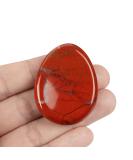 Artistone Red Jasper Crystal Thumb Worry Stone - Hand Carved Healing Pocket Stone for Meditation and Reiki - Buy Online on GoSupps.com