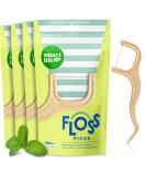 SMARTLIFECO Biodegradable Dental Floss Picks - Eco-Friendly Plant-Based Tooth Flossers for Adults & Kids Compostable Mint 400ct Bulk Pack - Buy Online on GoSupps.com