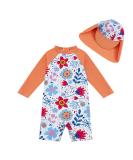 UPF 50+ Sunflower Baby Girls Swimsuit with Snap Bottom | 3-6 Months - Buy Online on GoSupps.com