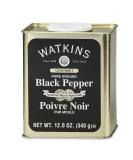 Watkins Gourmet Pure Ground Black Pepper 12 oz Tin - Premium Quality Spice - Buy Online on GoSupps.com