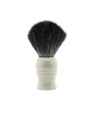 Edwin Jagger Classic Black Synthetic Fibre Eco-Friendly Vegan Exfoliating Shaving Brush - Grey | For Men and Women - Buy Online on GoSupps.com