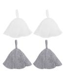 Heallily 4 Piece Sauna Hut Hat for Men & Women - Premium Filz Sauna Cap & Shower Headgear for Bath & Relaxation - Buy Online on GoSupps.com