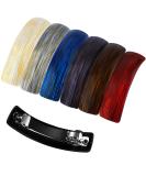 Elcoho Retro Acrylic Automatic Hair Barrettes - 6 Colors | Women's Large Hair Pins for Daily Wear - Buy Online on GoSupps.com