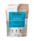 Waka Instant Coffee - 100% Arabica Colombian Medium Roast No Sugar Freeze Dried Granules 35 Cups Perfect for Hot & Iced Coffee - 3.5oz Bulk Bag - Buy Online on GoSupps.com