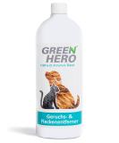 Green Hero Odor & Stain Remover Concentrate - 1000ml Makes 10 Liters | Biological Enzyme Cleaner for Urine Feces Vomit International Shipping Available - Buy Online on GoSupps.com